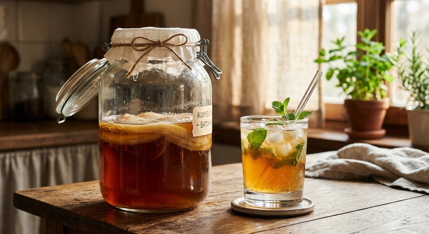Kefir wodny i kombucha: fermentowane napoje domowej produkcji